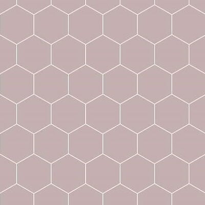 An example of the Fibo Wall Board in Dusky Pink Honeycomb (5218-M71), featuring a trendy dusky pink hue in a modern honeycomb design. Perfectly complements both light and dark interiors for a fresh, stylish look. Life Quality Bathing.