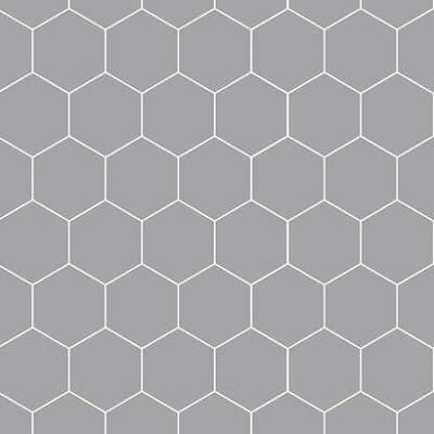 An example of the Fibo Wall Board in Medium Grey Honeycomb (4115-M71), featuring a high-gloss lighter grey finish with a stylish honeycomb tile effect, perfect for adding a bold, modern touch to any room. Life Quality Bathing.