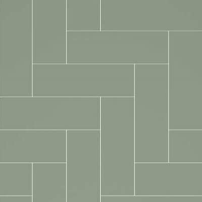 An example of the Fibo Wall Board in Olive Green Straight Herringbone (5206-M75), featuring a stylish olive green finish in a classic straight herringbone design for a modern and elegant look. Life Quality Bathing.