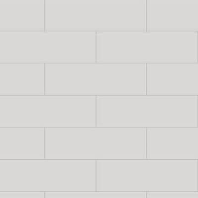 An example of the Fibo Wall Board in White Silk Metro Brick (2094-M74), featuring a white satin finish with a modern metro brick design, complementing various styles and settings with simplicity and elegance. Life Quality Bathing.